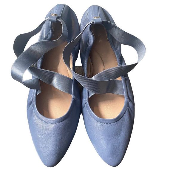 Taryn Rose Edina Ballet Flat Blue Leather ballet core - Picture 2 of 8